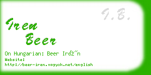 iren beer business card